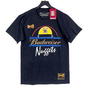 Nwt Mitchell Ness Mens Size S Budweiser Denver Nuggets Graphic Tee Shirt Black